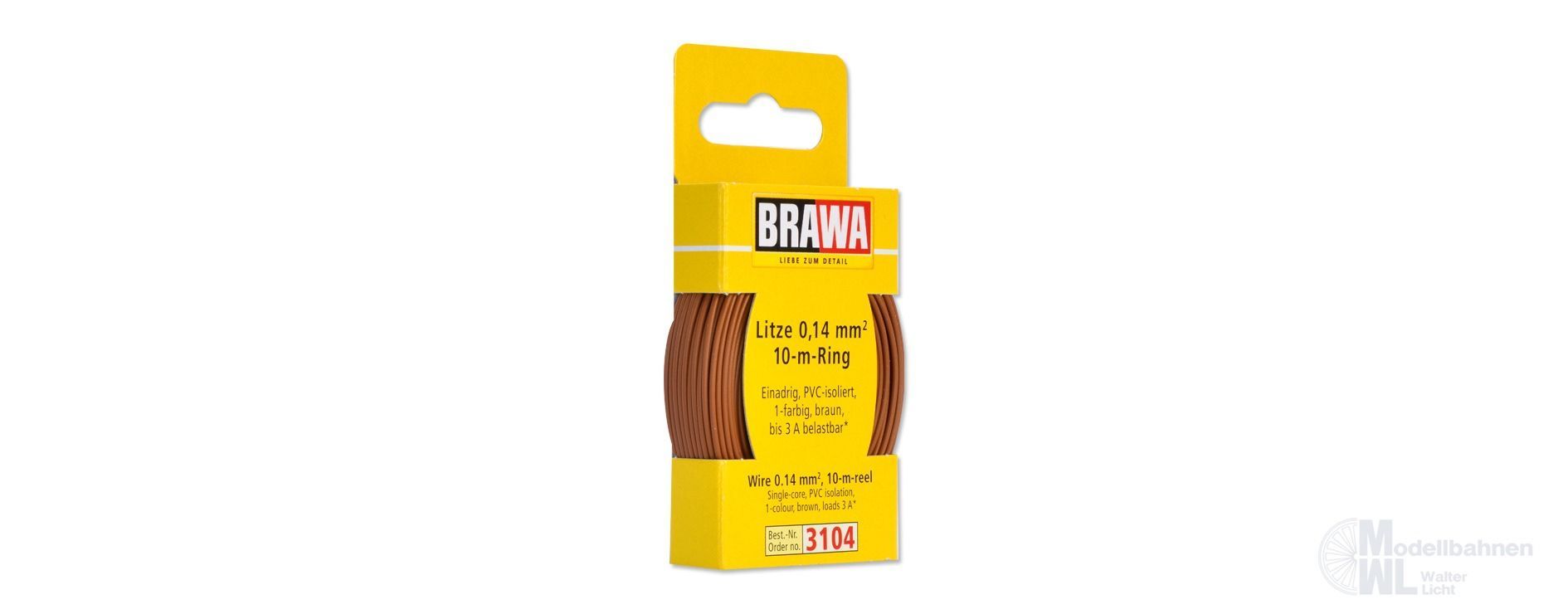 Brawa 3104 - Litze braun 10 Meter