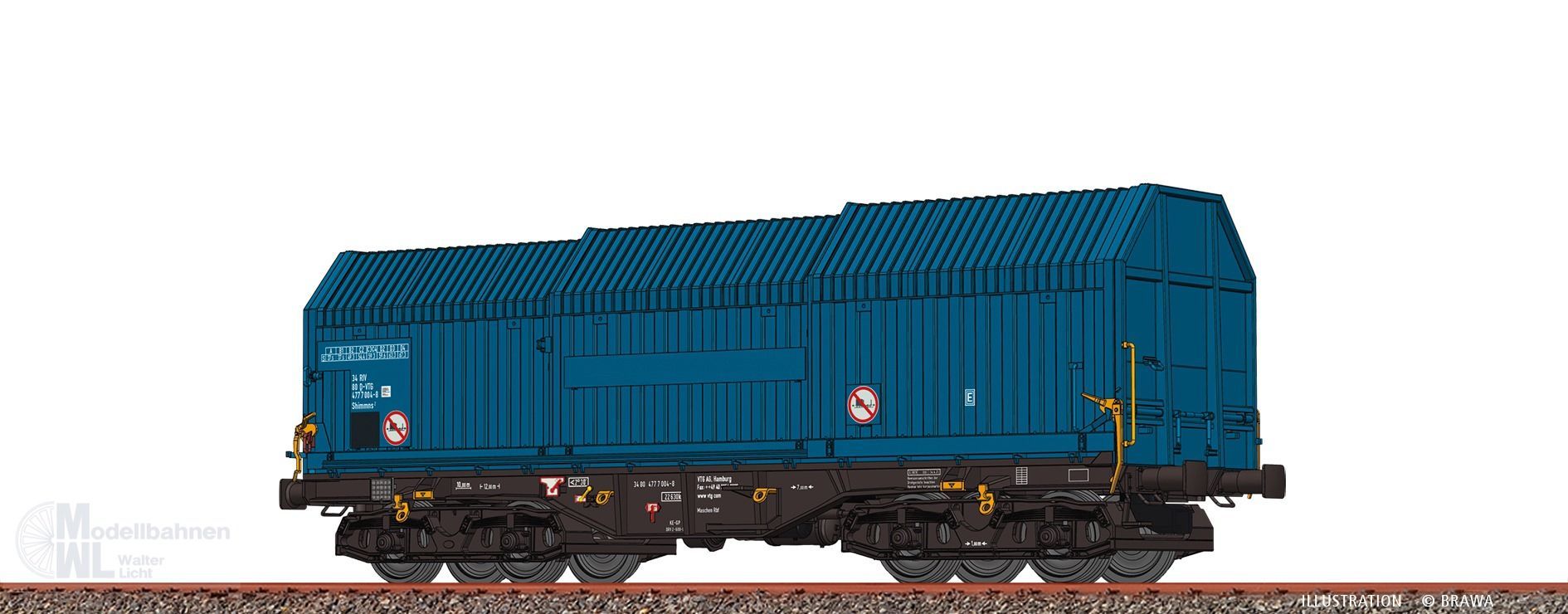 Brawa 51020 - Teleskophaubenwagen VTG Ep.VI Shimmns2 H0/GL