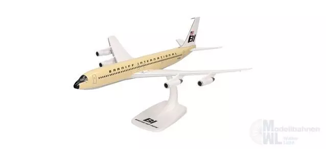 Herpa 614023 - Boeing 707-300 Braniff solid beige 1:100