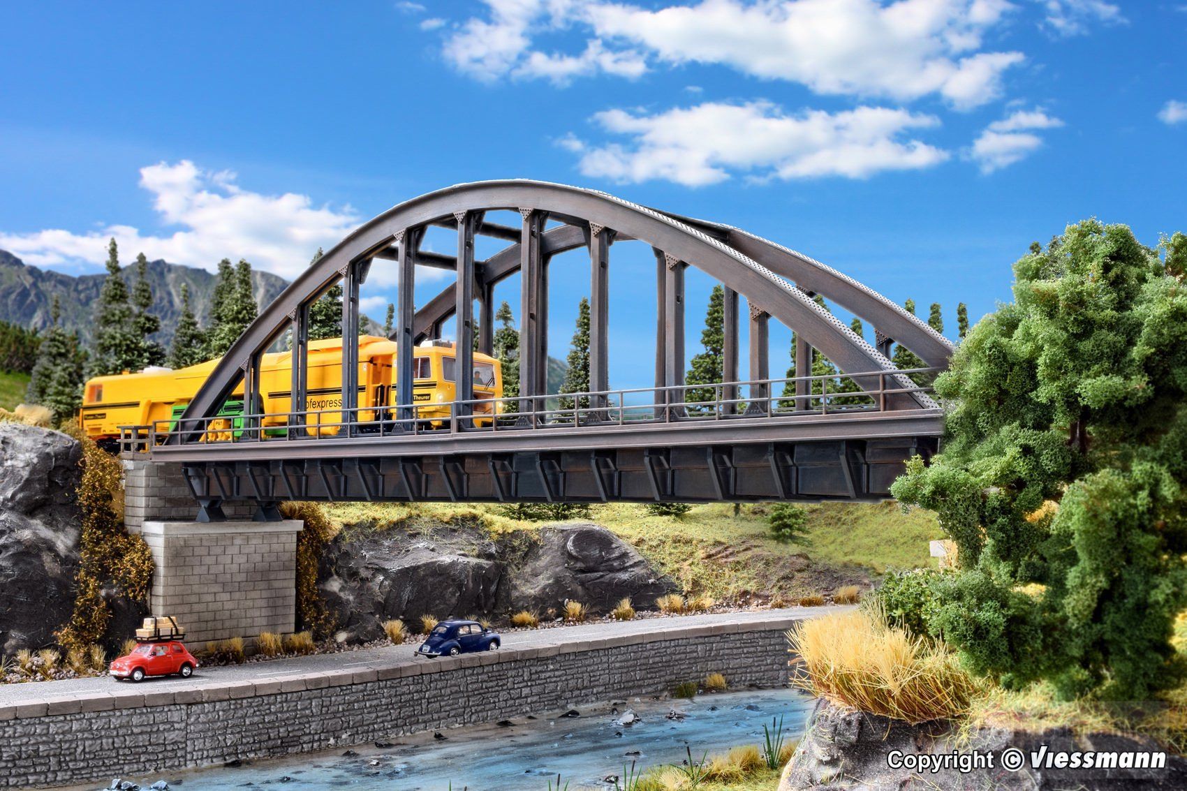 Vollmer 42553 - Stahlbogenbrücke gerade H0 1:87 Vollmer 42553 - Stahlbogenbrücke gerade H0 1:87