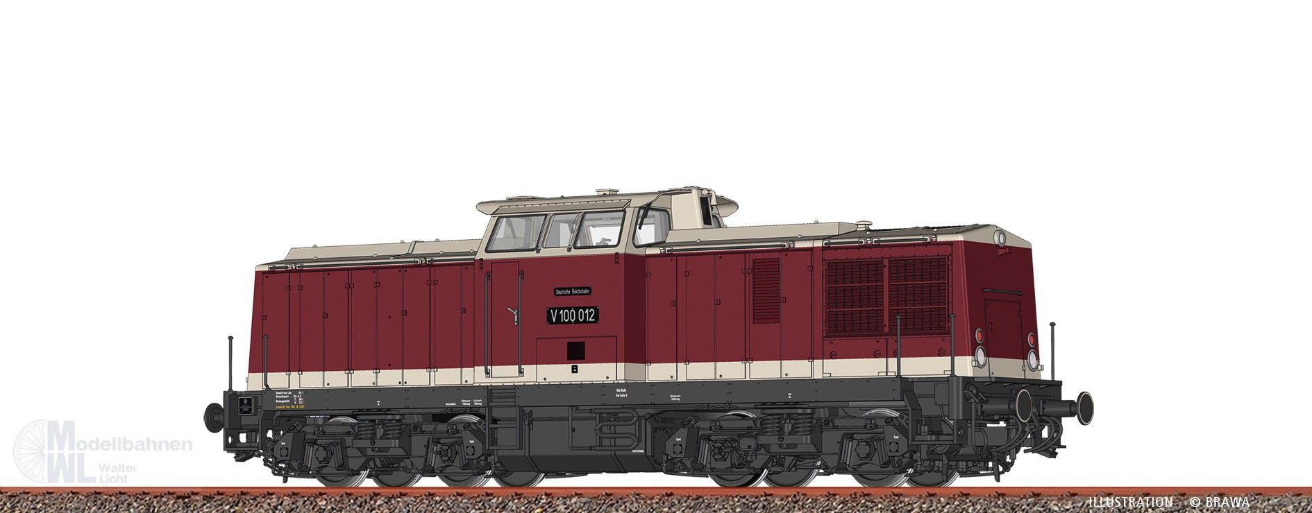 Brawa 41712 - Diesellok V 100 012 DR Ep.III H0/GL BASIC