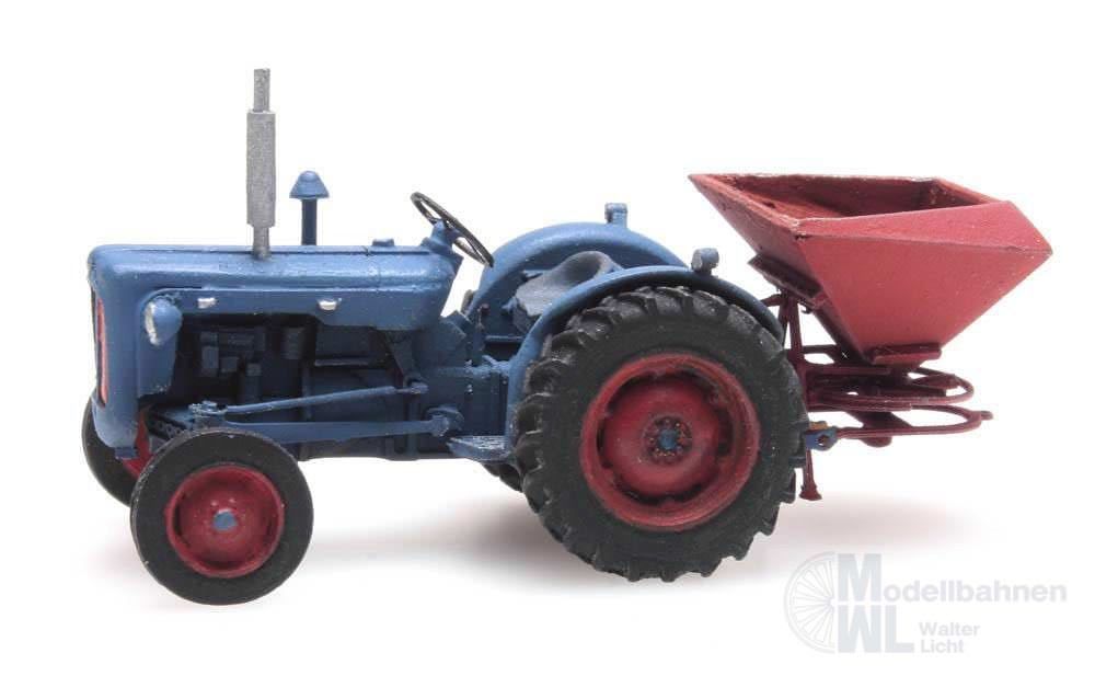 ARTITEC b.v. 387347 - Traktor Ford mit Heckstreuer H0 1:87