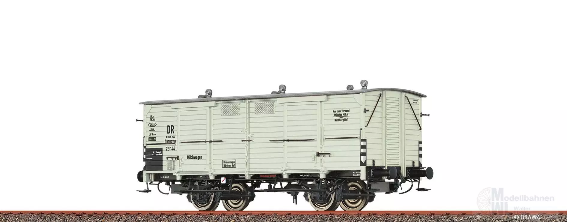 Brawa 50361 - Milchwagen DR Brit-US-Zone Ep.III Gh H0/GL