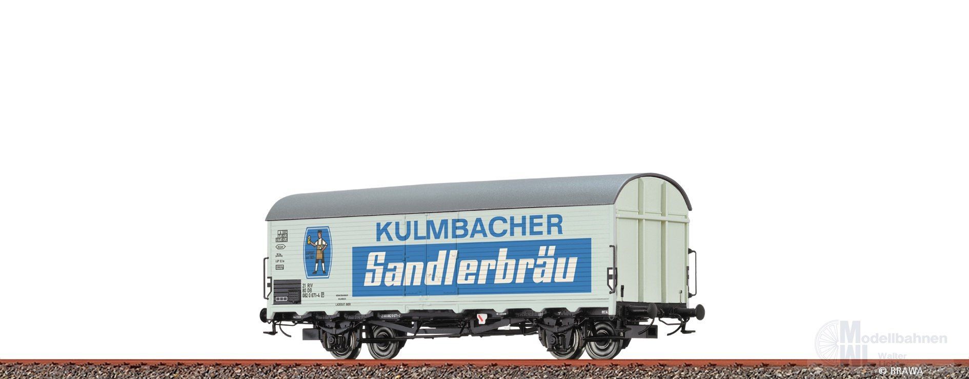 Brawa 47616 - Kühlwagen DB Ep.IV Ibdlps 383 Kulmbacher H0/GL