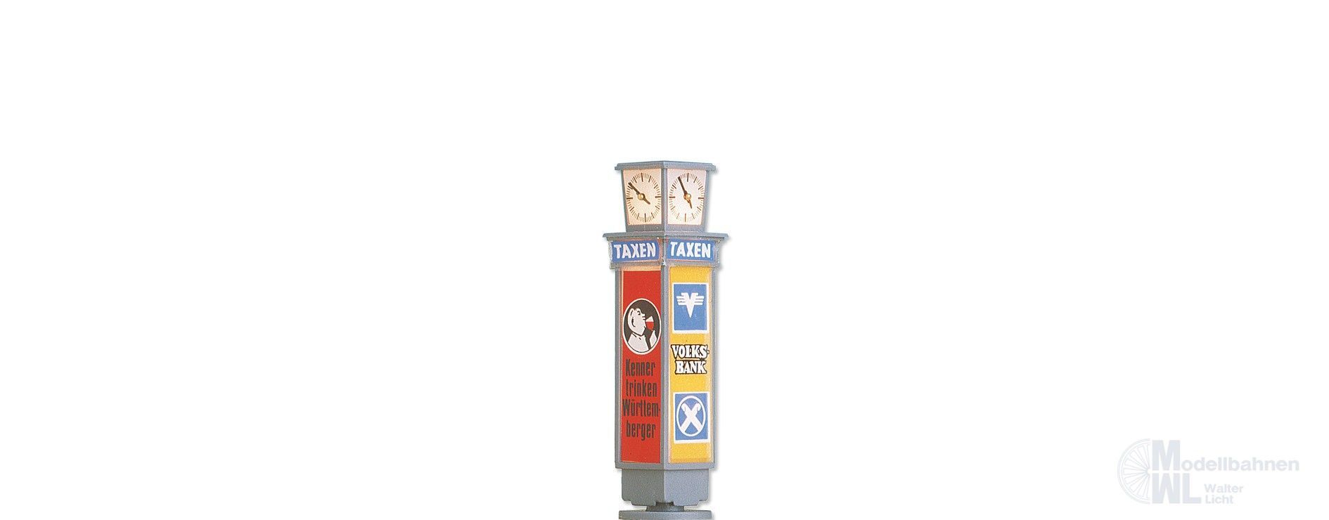 Brawa 5761 - Reklamesäule mit Uhr beleuchtet H0 1:87