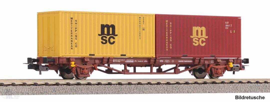 Piko 27750 - Containertragwagen FS Ep.V MSC 2 x 20ft H0/GL