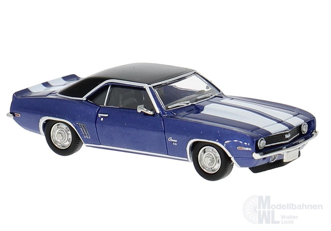 Brekina 18381 - Chevrolet Camaro ´69 in blau metallic mit neuen Felgen H0 1:87