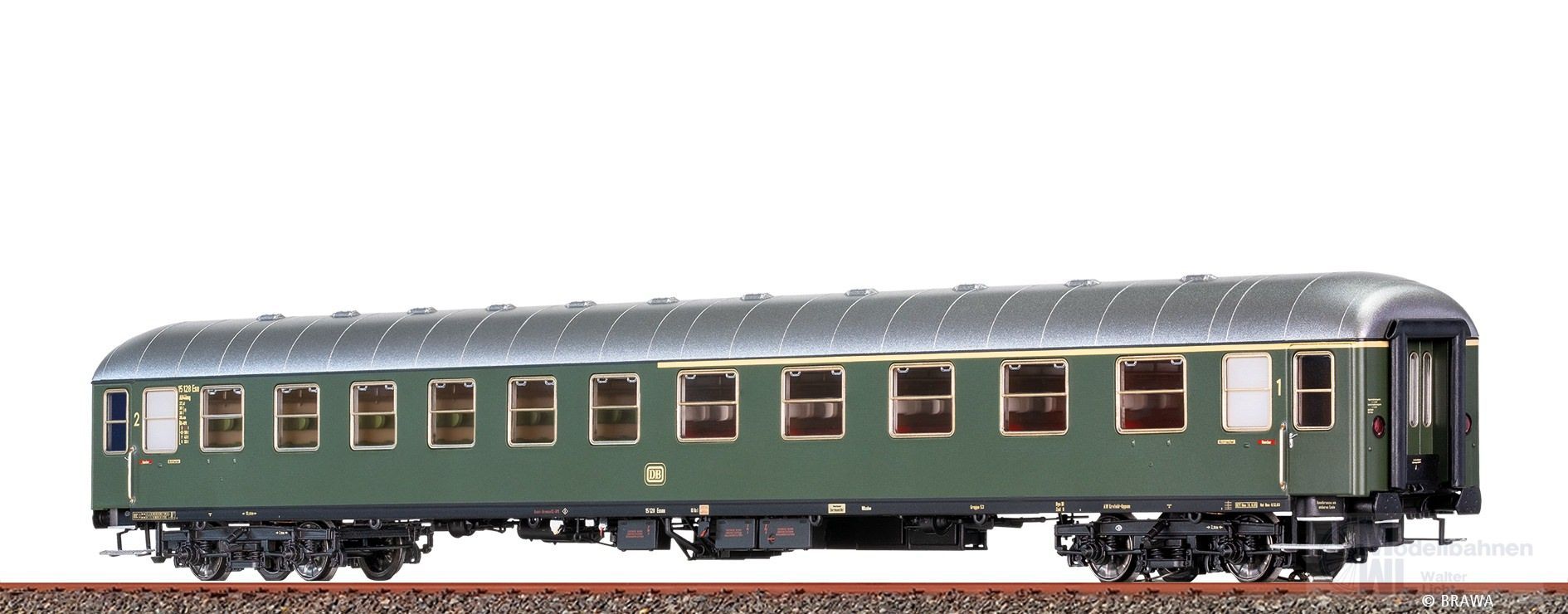 Brawa 58116 - Schnellzugwagen DB Ep.III AB4ümg-55 H0/GL Basic+ LED