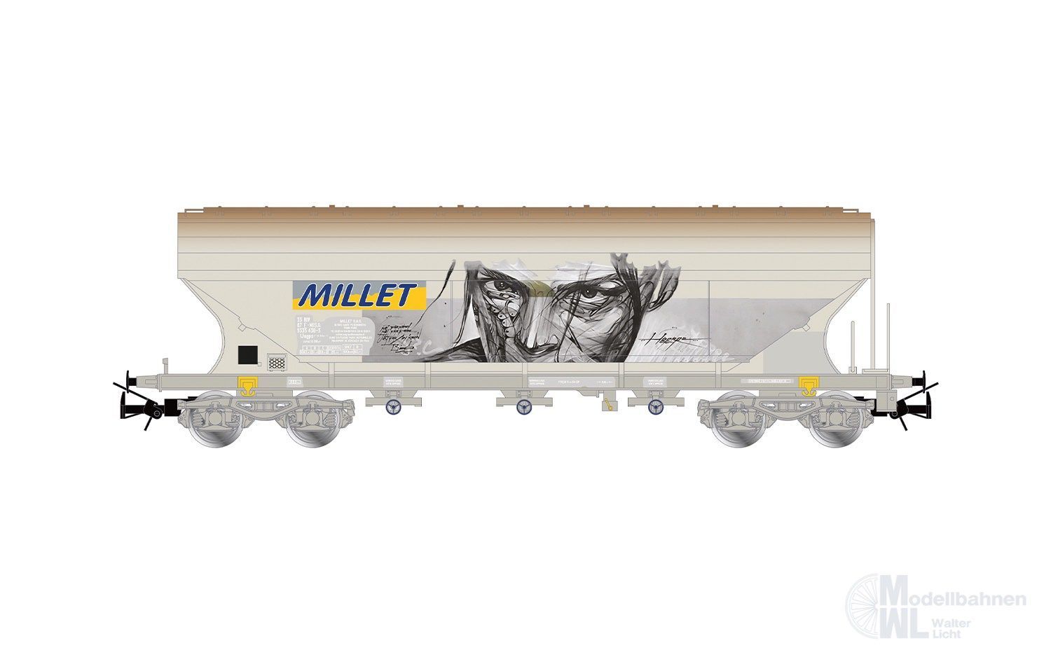 Jouef 6319 - Silowagen SNCF Ep.V Millet H0/GL