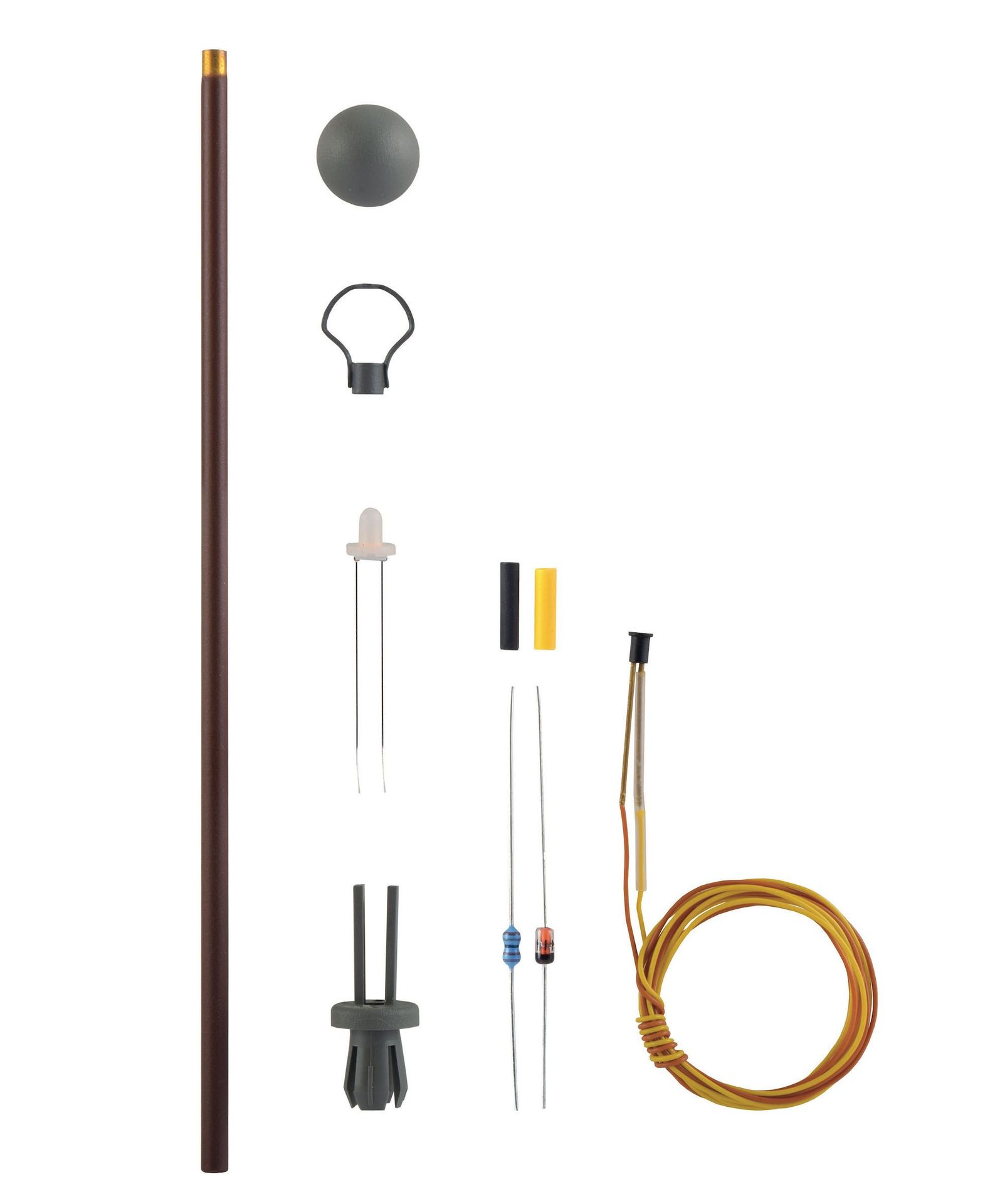 Viessmann 6927 - Bausatz Holzmastleuchte Deutsche reichsbahn LED warmweiß TT 1:120