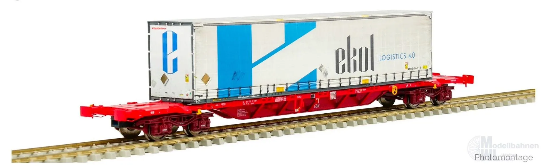 Sudexpress S4552079 - Container Tragwagen Takargo Ep.VI Sgnss 60 Ekol Logistics H0/GL