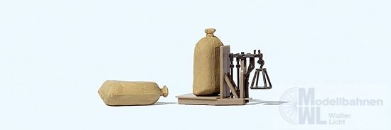 Preiser 17713 - Getreidewaage und 2 Säcke H0 1:87