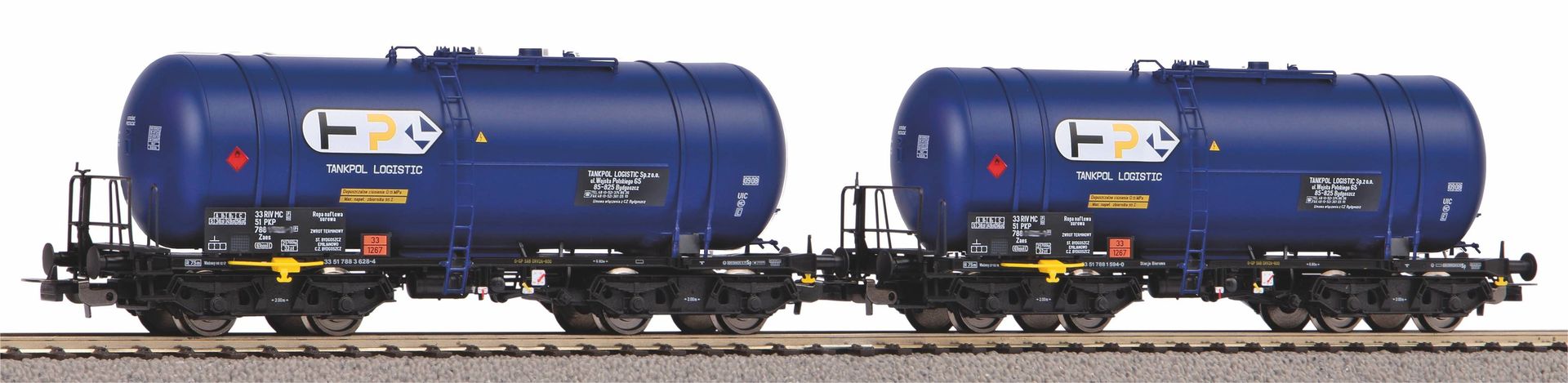 Piko 58263 - Kesselwagen Set PKP Ep.V 2.tlg. Zaes Tankpol Logistics H0/GL