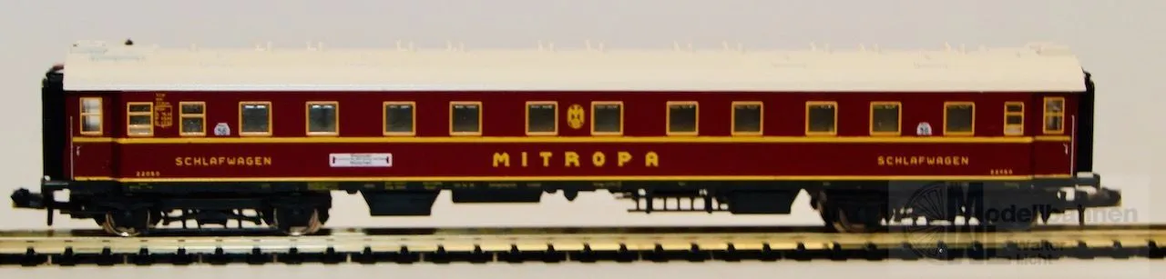 Trix 13154 - MINITRIX - Schlafwagen DRG Ep.II MITROPA rot N 1:160