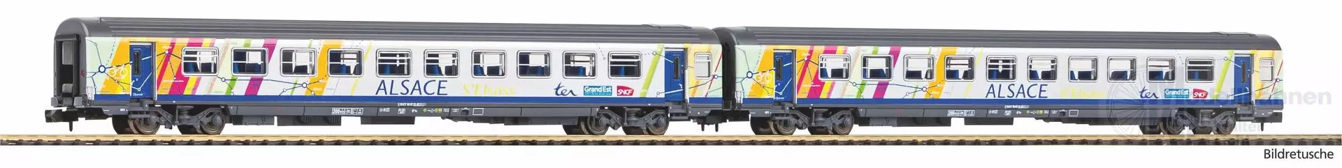 Piko 94510 - Corailwagen Set SNCF Ep.VI 2.Kl./2.Kl. ALSACE 2.tlg. N 1:160