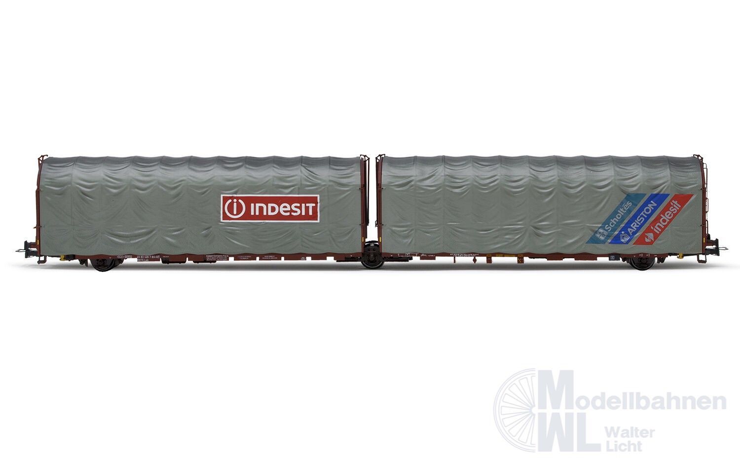 Rivarossi 6602 - Schiebeplanenwagen FS Ep.V Indesit + Ariston + Scholtes H0/GL