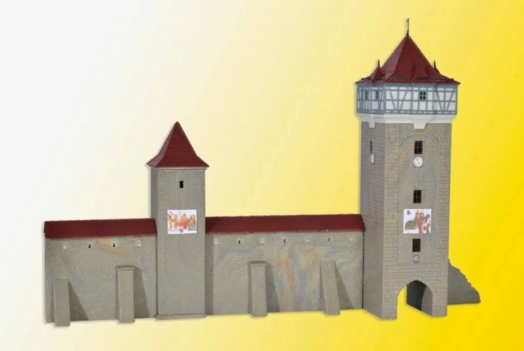 Kibri 37362 - Stadtmauer mit Fachwerkturm N 1:160