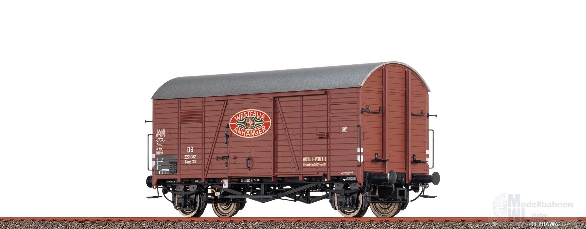 Brawa 47999 - Güterwagen gedeckt DB Ep.III Gmhs 30 Westfalia H0/GL Brawa 47999 - Güterwagen gedeckt DB Ep.III Gmhs 30 Westfalia H0/GL
