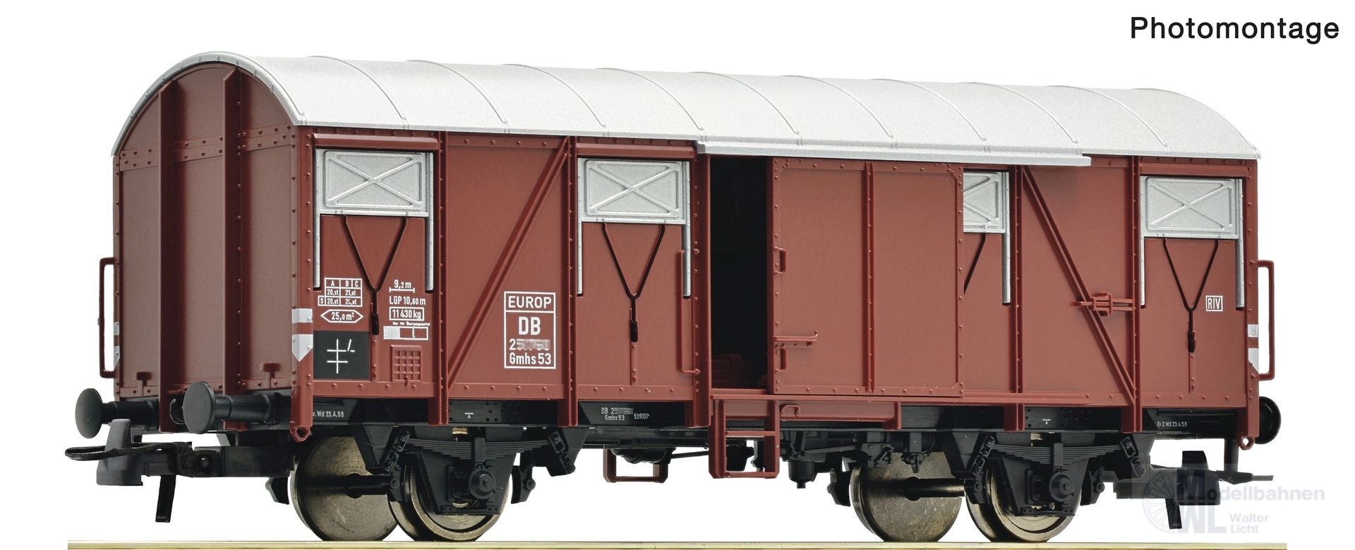 Roco 6600274 - Güterwagen ged. DB Ep.III H0/GL