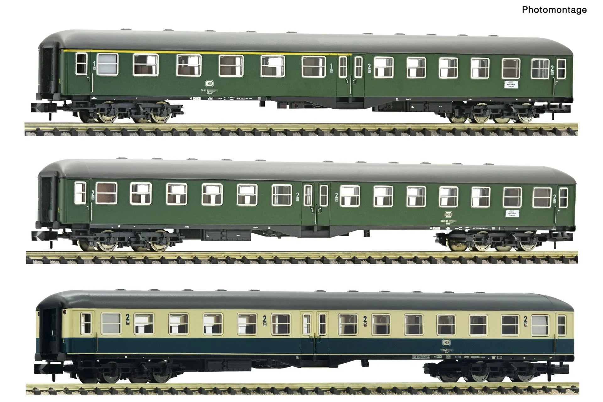 Fleischmann 6260131 - Personenwagen Set DB Ep.IV E 2873 3.tlg. Set 1 N 1:160