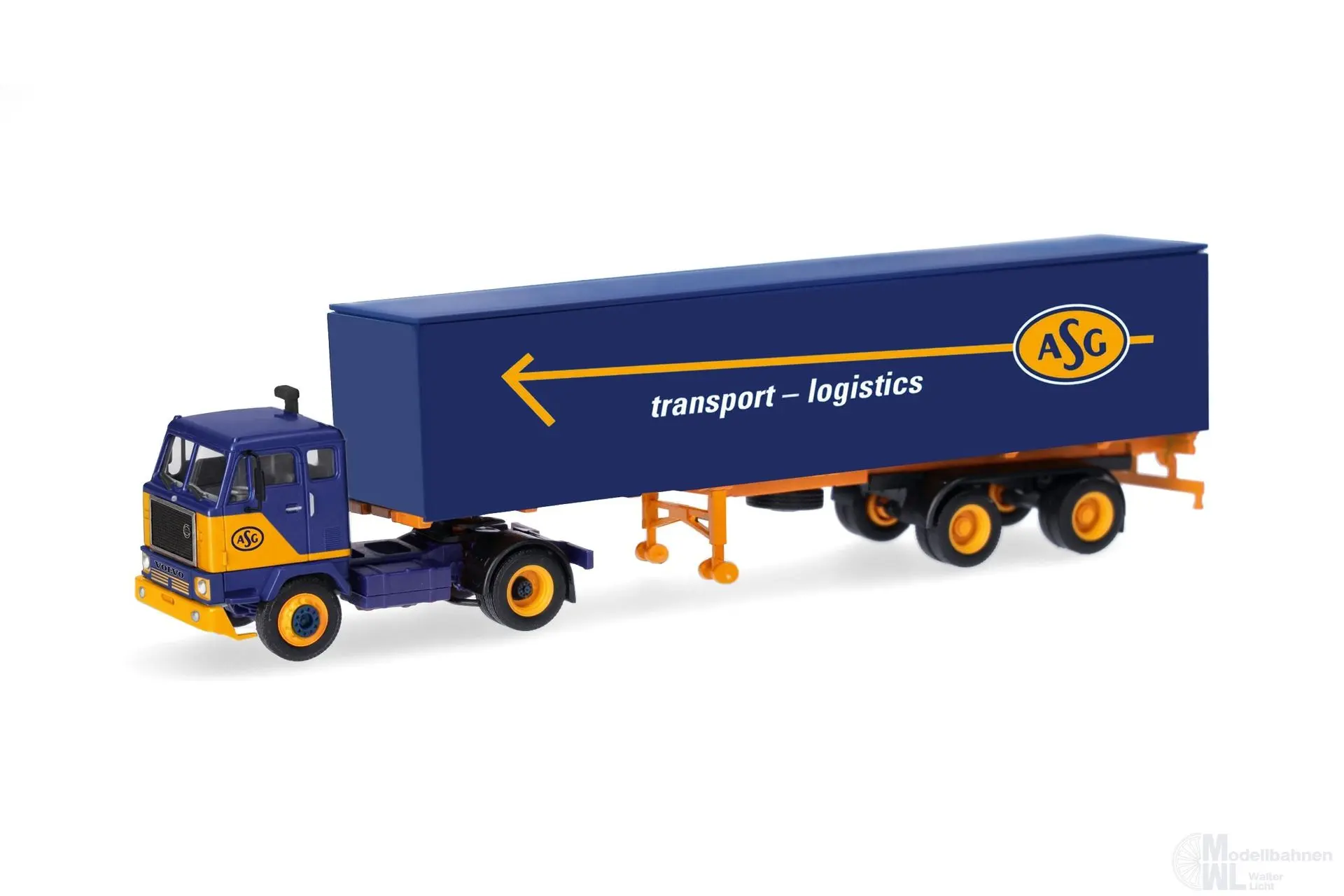 Herpa 321624 - Volvo F88 Koffer-Sattelzug ASG H0 1:87