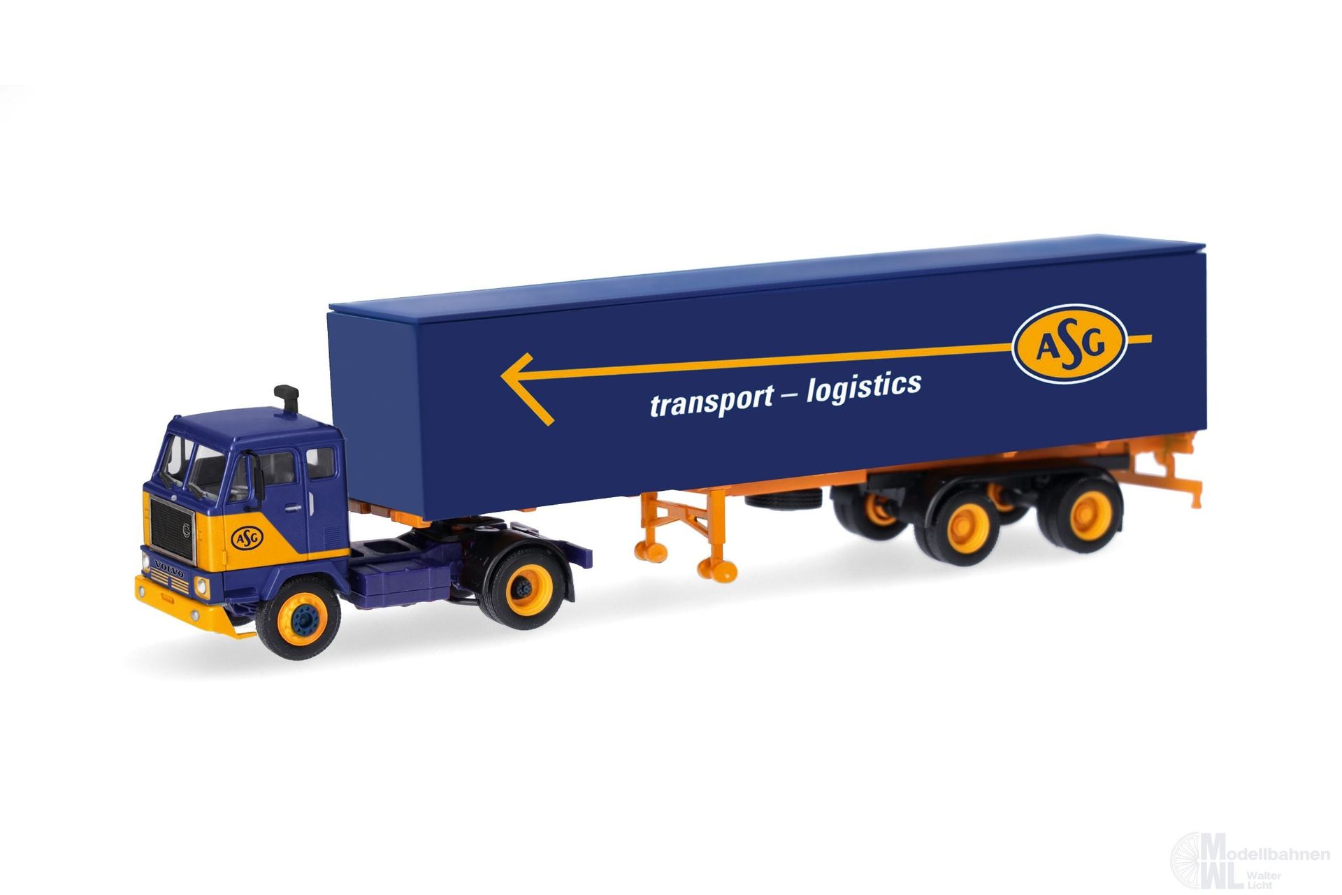 Herpa 321624 - Volvo F88 Koffer-Sattelzug ASG H0 1:87
