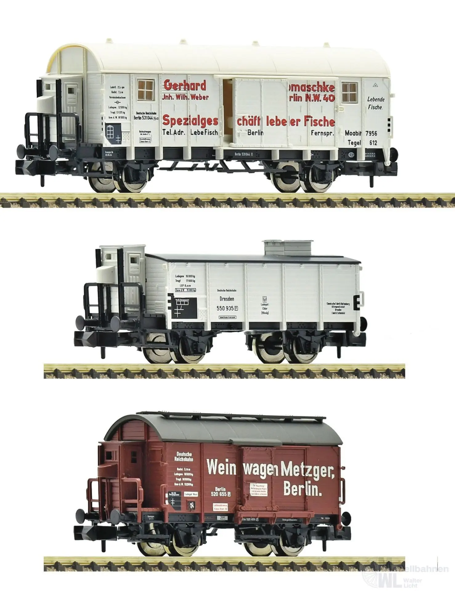 Fleischmann 6660148 - Güterwagen Set DRG Ep.II 3.tlg. N 1:160