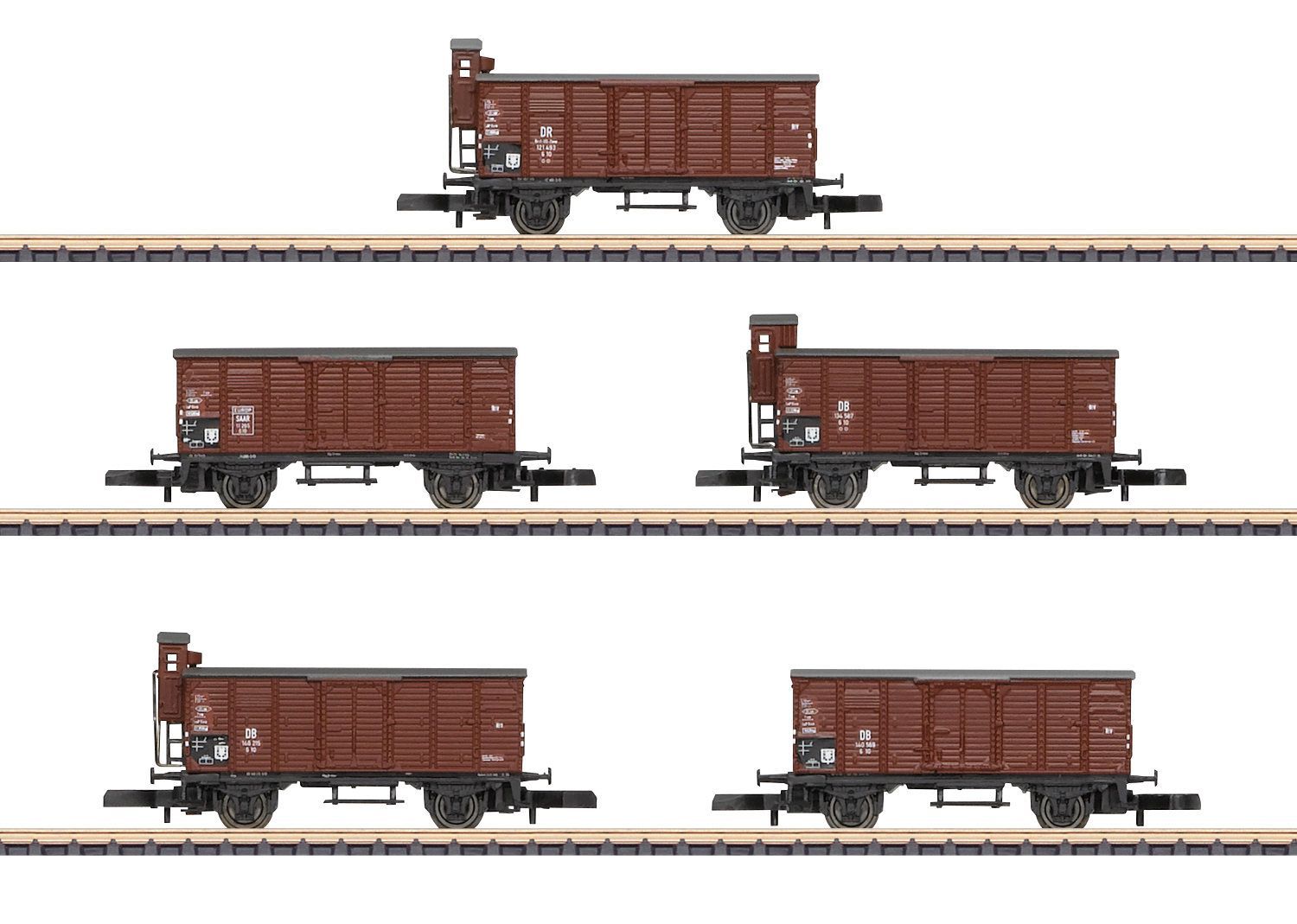 Märklin 86605 - Güterwagen Set DB Ep.III 5.tlg. Z 1:220