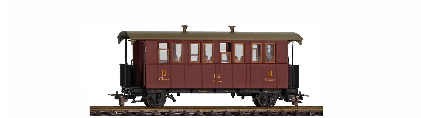 Bemo 3002800 - Personenwagen K.W.St.E. Ep.I 111 3.Kl. H0e