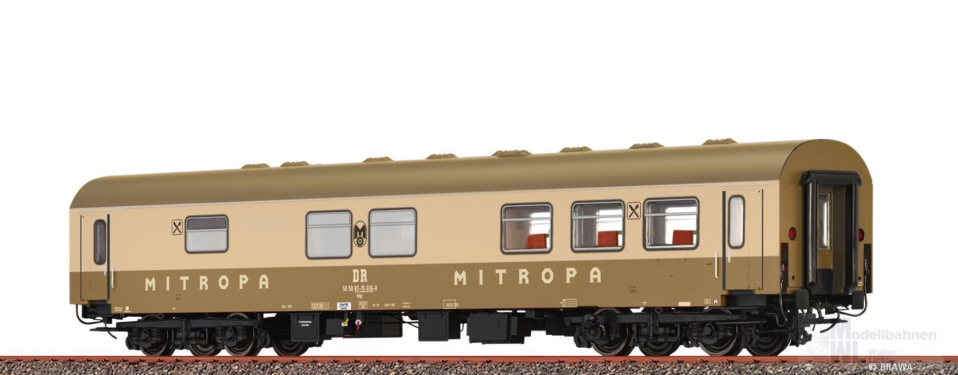 Brawa 50819 - Speisewagen DR Ep.IV Mitropa H0/GL
