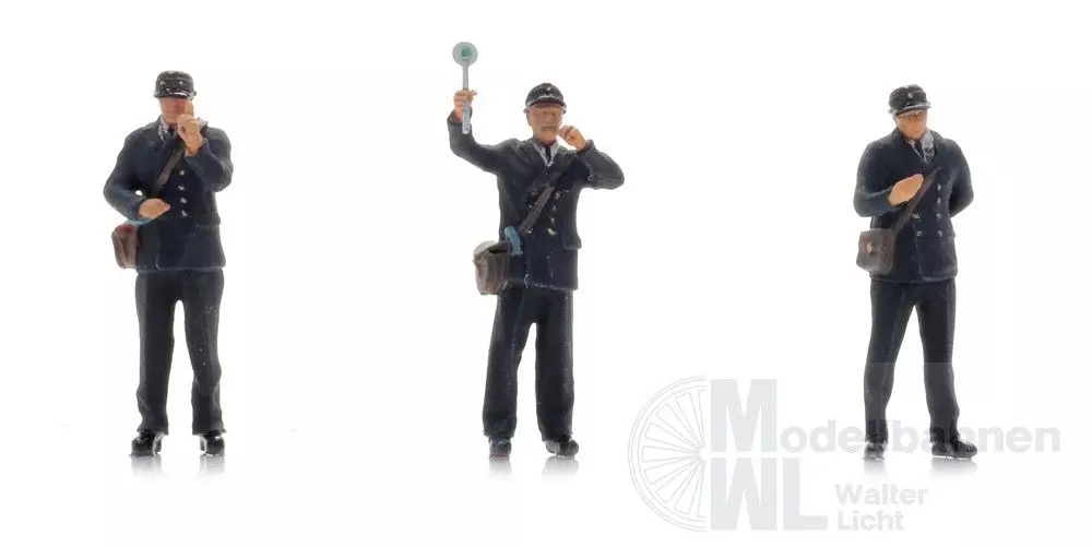 ARTITEC b.v. 5870040 - NS Schaffner auf dem Bahnsteig  50er bis 70er Jahre (3x) H0 1:87