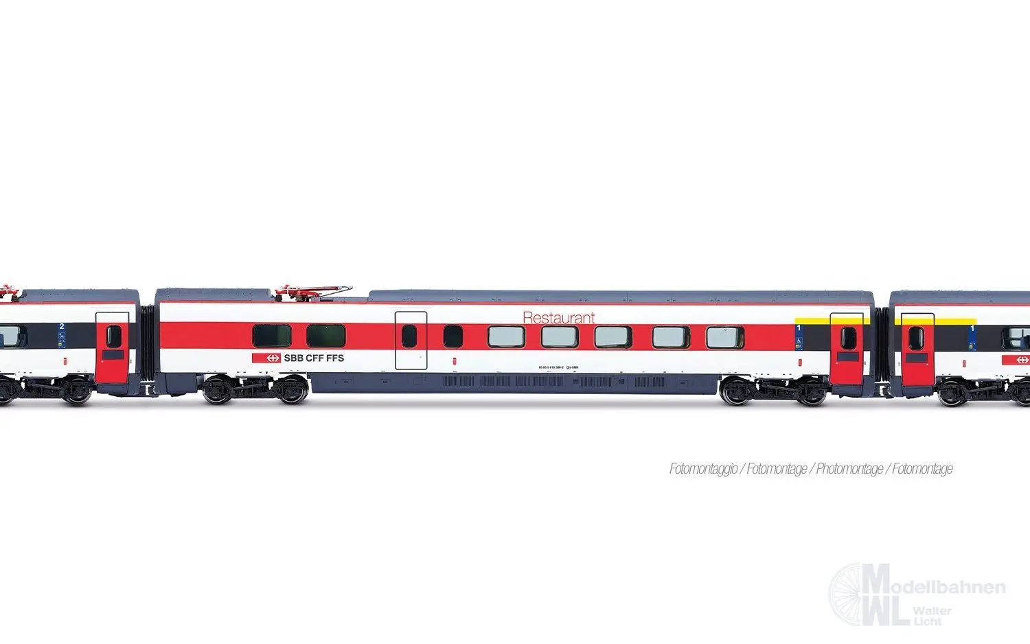 Lima 4690 - Ergänzungswagen Set ETR 610 SBB Ep.VI 3.tlg. H0/GL