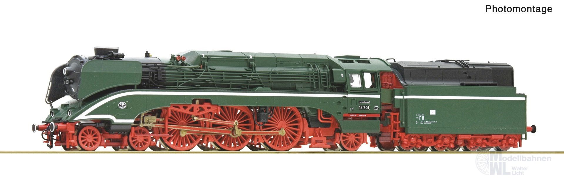 Roco 7180017 - Dampflok 18 201 DR  Ep.IV 65 Jahre TT 1:120