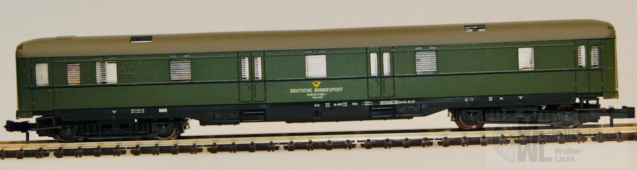 Roco 02270A - ROCO - Schürzen Bahnpostwagen DB N 1:160