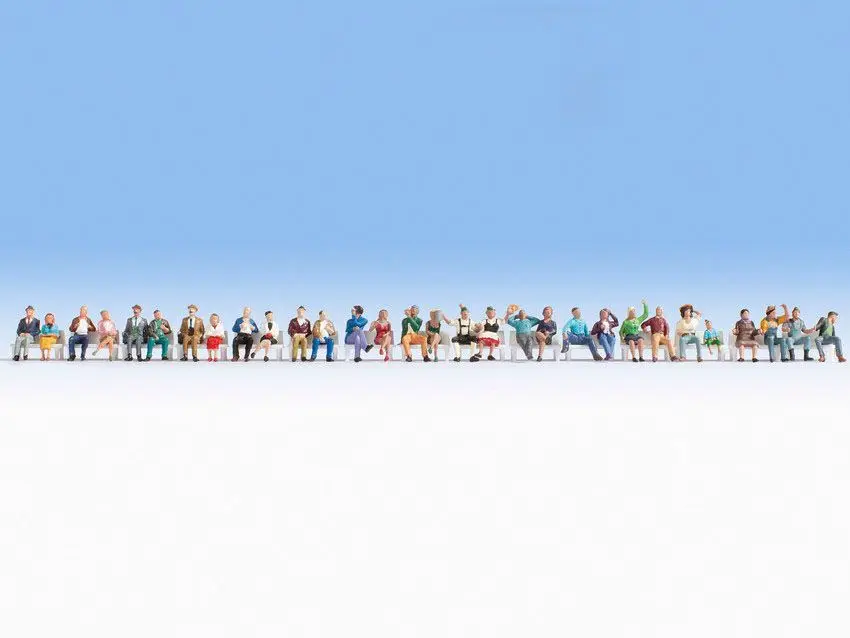 Noch 16045 - Mega-Spar-Set Sitzende 30 Figuren, ohne Bänke H0 1:87
