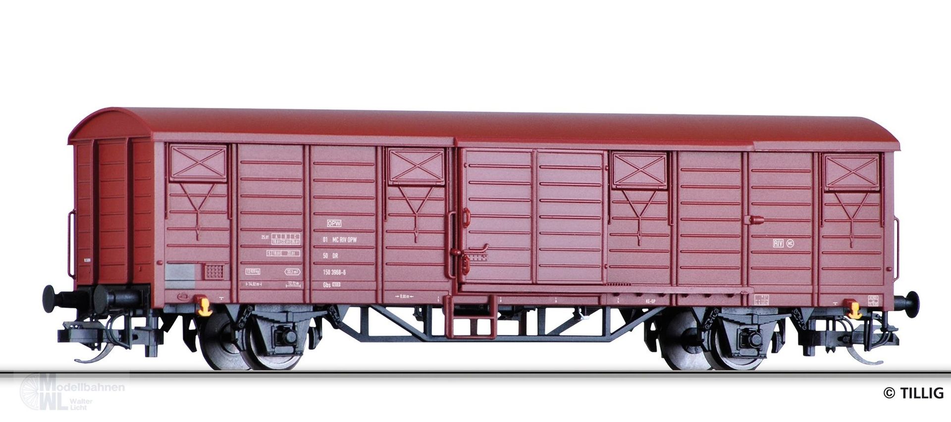 Tillig 17180 - Güterwagenged. DR Ep.IV Gbs 1500 TT 1:120