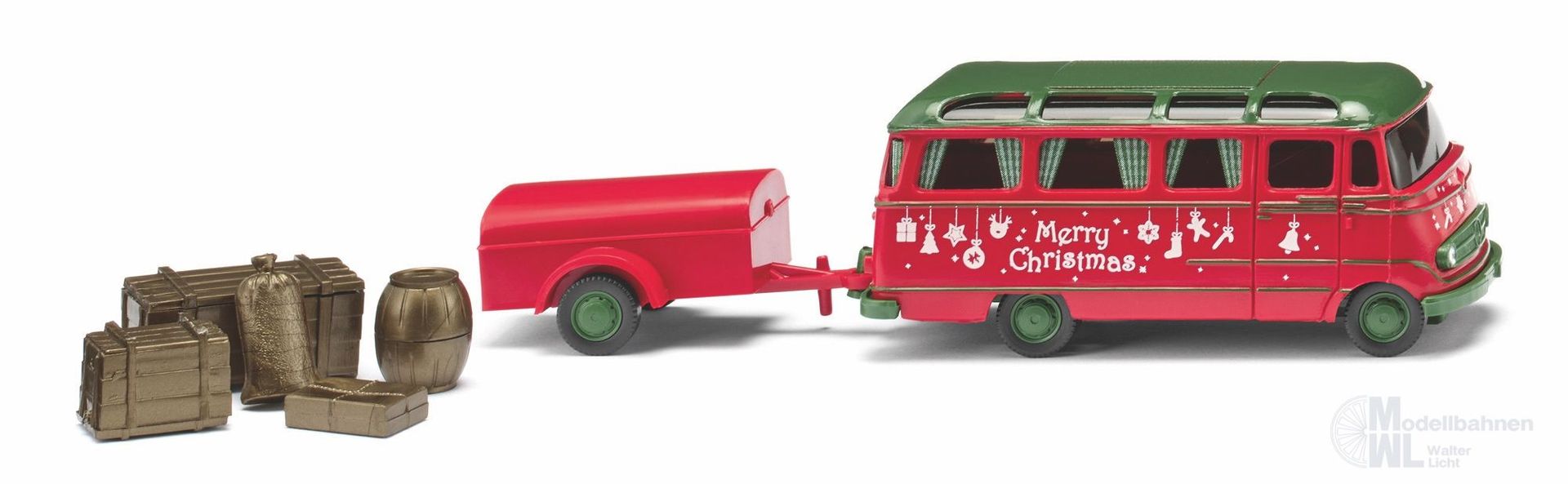 Wiking 026005 - Mercedes-Benz o 319 Panoramabus mit Anhänger H0 1:87