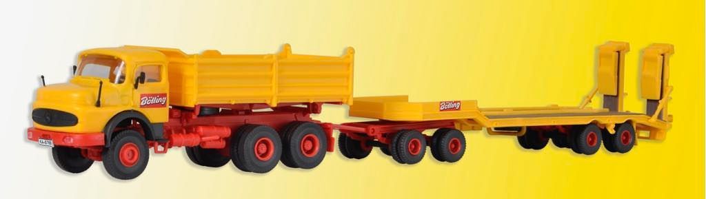 Kibri 14125 - Mercedes-Benz Kurzhauber mit Tiefladeanhänger Edition Emil Bölling H0 1:87