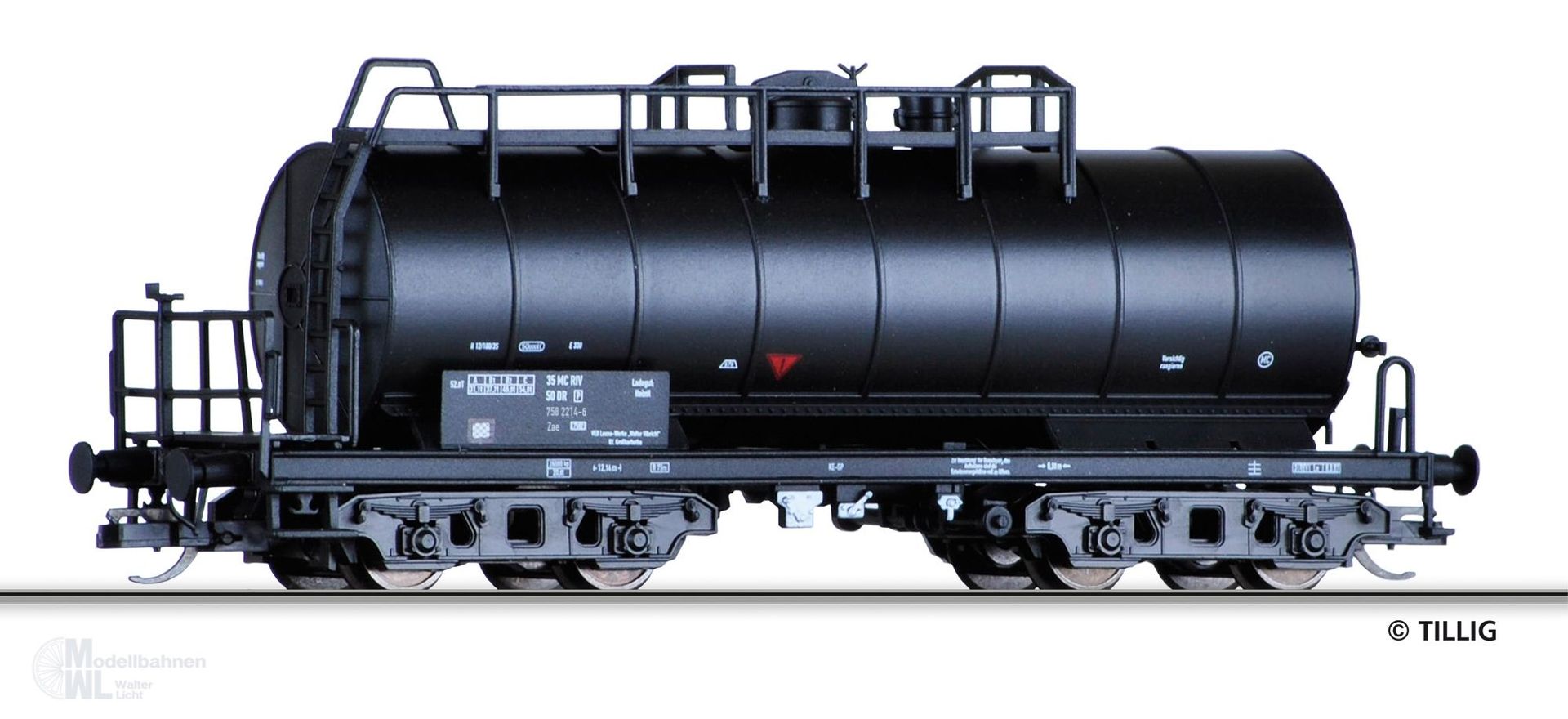 Tillig 17437 - Kesselwagen Zae DR Ep.IV TT 1:120