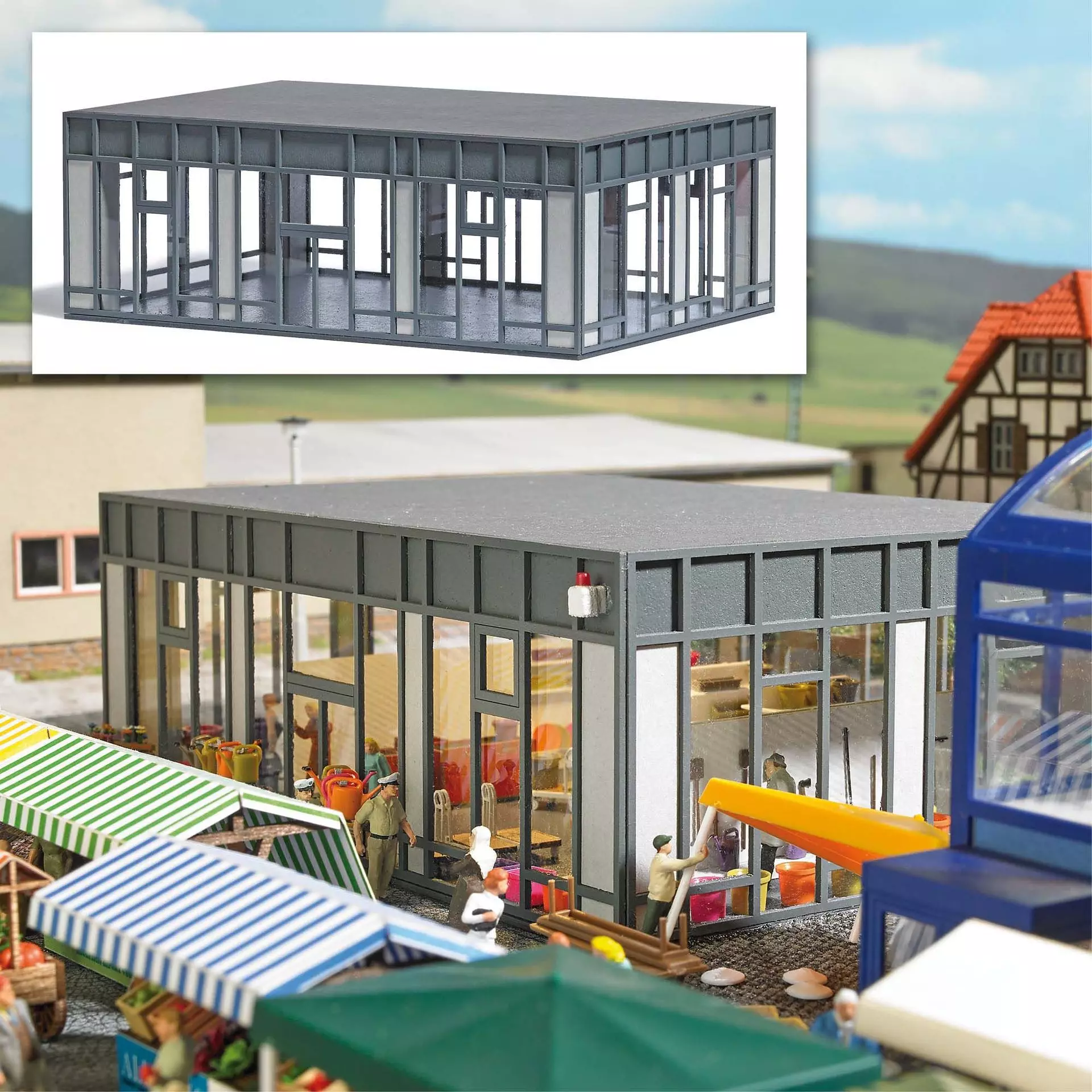 Busch 1960 - Glashalle H0 1:87