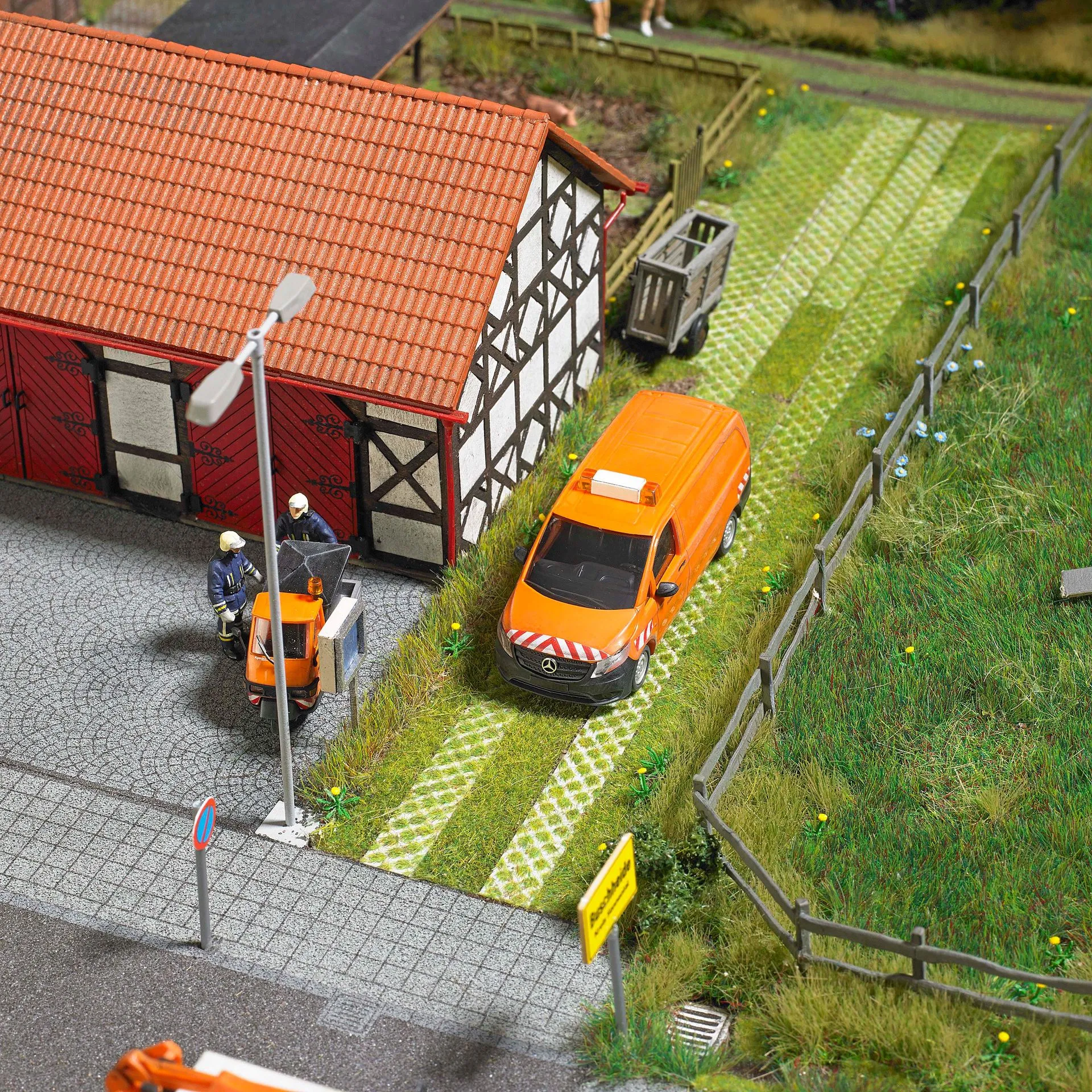 Busch 7430 - Dekoplatten Rasengittersteine H0 1:87