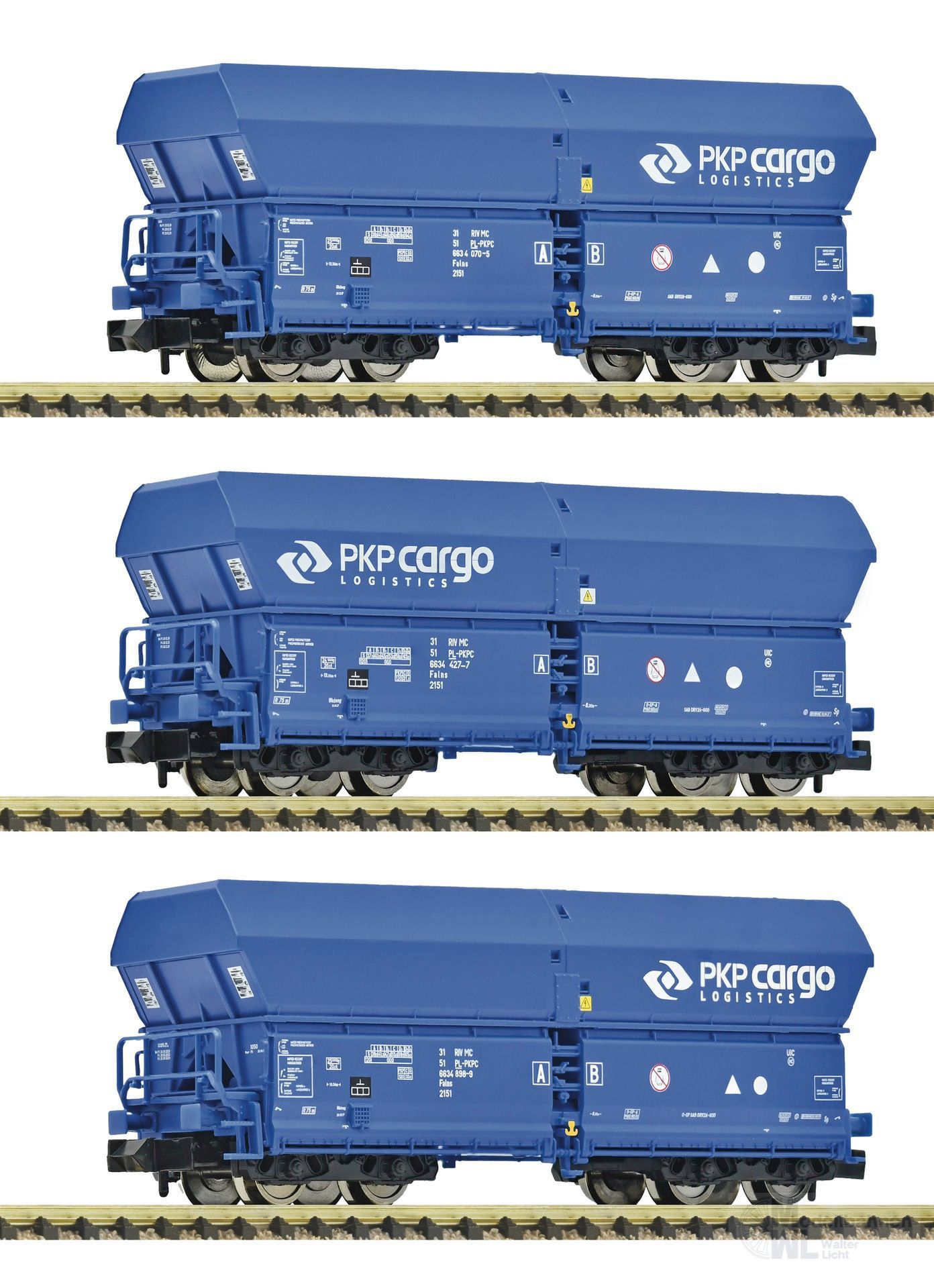 Fleischmann 6660086 - Selbstentladewagen Set PKP Ep.VI 3.tlg. N 1:160 Fleischmann 6660086 - Selbstentladewagen Set PKP Ep.VI 3.tlg. N 1:160