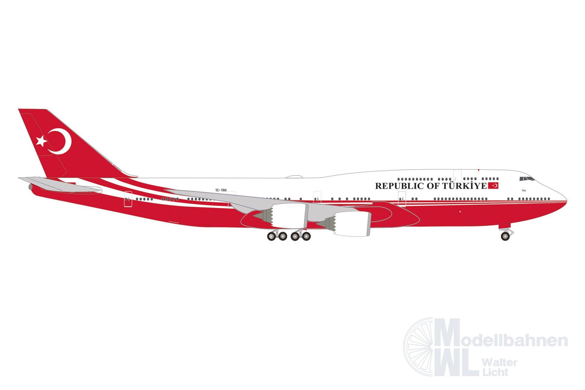 Herpa 537520 - Boeing 747-8 BBJ Turkey Government 1:500