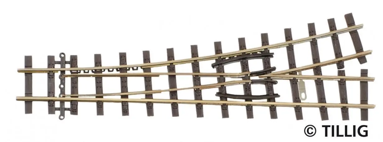 Tillig 85638 - Weiche links 18° Länge 128 mm H0e
