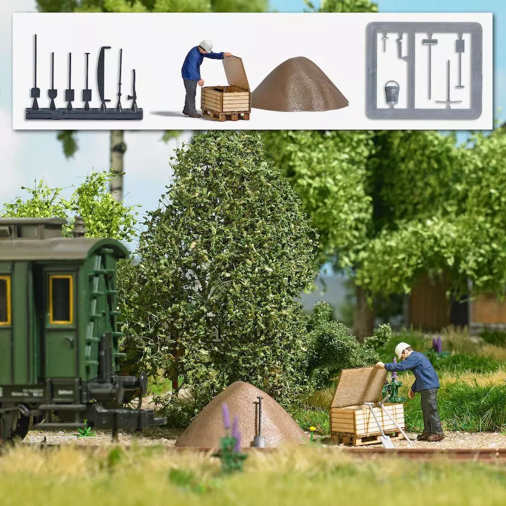 Busch 7965 - A-Set:Gleisbauarbeiter Ep.II/IV H0 1:87