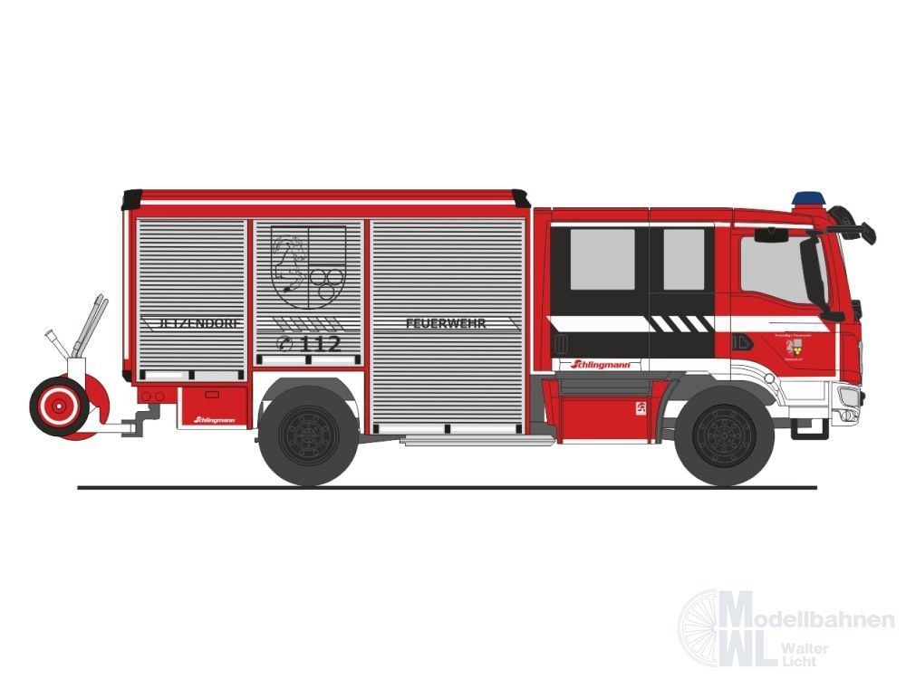 Rietze 72980 - Schlingmann Varus MAN HLF FW Jetzendorf H0 1:87