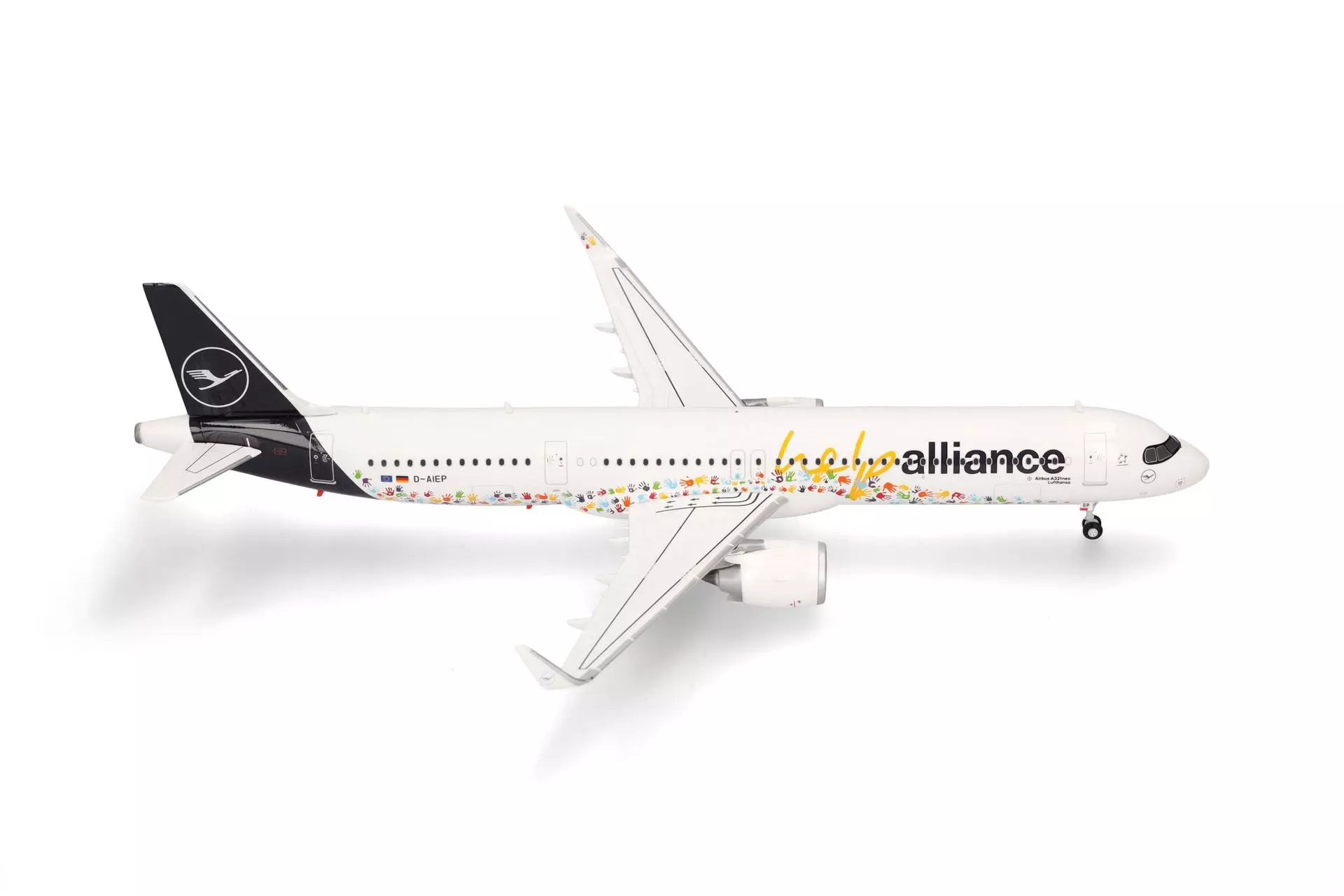 Herpa 573900 - Airbus A321neo Lufthansa HelpAlliance 1:200