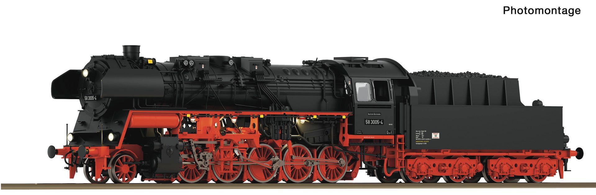 Roco 7100082 - Dampflok BR 58 3005-4 DR Ep.IV H0/GL