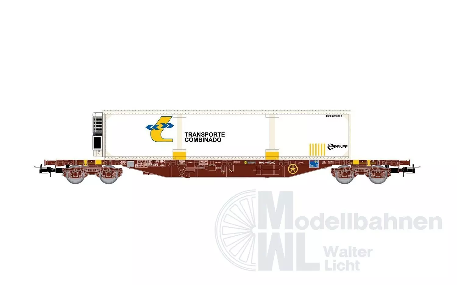Electrotren 6080 - Containertragwagen RENFE Ep.IV MMC3 H0/GL