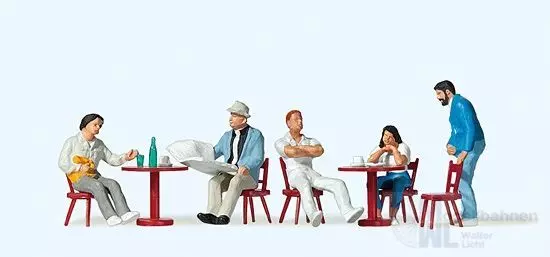 Preiser 10369 - Gäste im Straßencafe H0 1:87